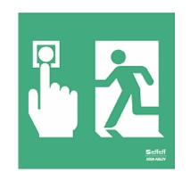 RWT-Hinweisschild 90x90mm grün selbstklebend