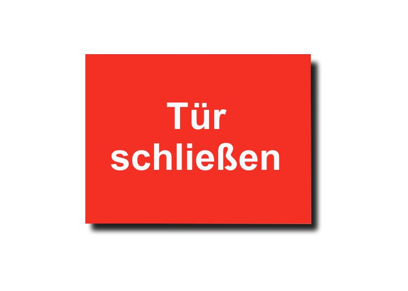 Aufkleber rot, bedruckt für Auslöse- taster Art.-Nr. 767813, VPE = 10 Stück