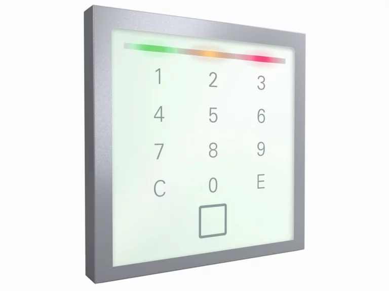 Siedle Touch Multi-ISO, 12.T., alu.-weiß LEGIC, Mifare DESFire u. BLE Leser Tast