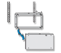 19" Einbaurahmen mit Blindplatte