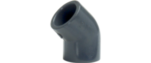 Winkel 45 ° für 25mm Rohr,grau (10 St)
