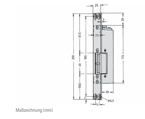 Fluchttüröffner 331, DL, kl 24 V mit FAFIX-Verstellung