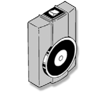 Türhaftmagnet (aP), 700 N mit Verpolschutz, Anschluss seitlich