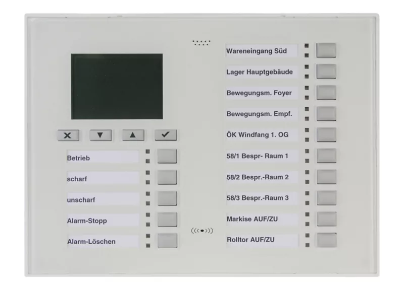 LED/LCD Bedienteil, weiß, f. MB-Secure VdS: G114020