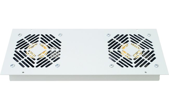 Lüfterkassette f. Dacheinbau, 2 Lüfter, m. Thermostat f. Standschrank