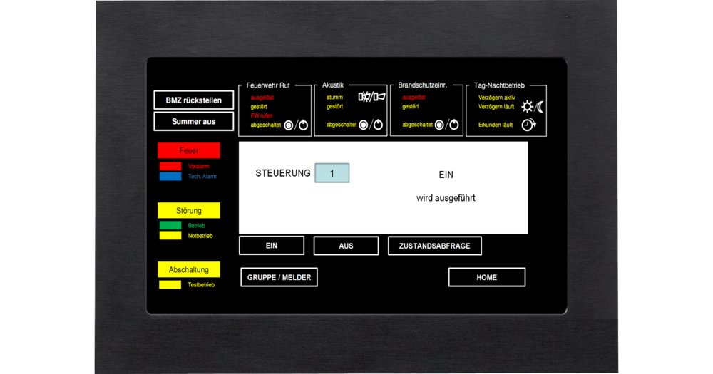 Touchscreen-Bedienteil UP