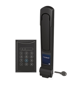 TANLock 3 19”-Schrankschloss,RFID Mifare Touch Display, m.O., IP65, 42 mm lang