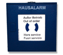 Handfeuermelder blau Hausalarm für Grenzwertzentralen