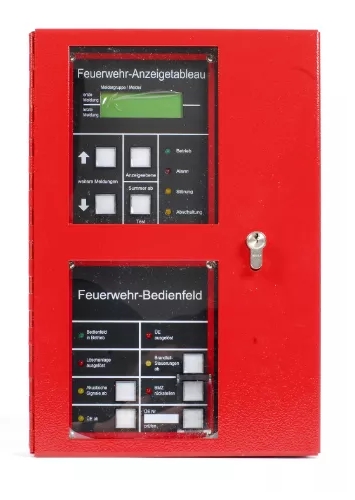 Feuerwehrinformations- und Bediensystem eintüriges Stahlblech-aP-Gehäuse