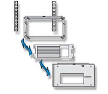 19" Einbaurahmen für Gruppeneinzelanzeigen