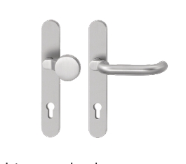 Schutzbeschläge Rohrrahmentür Drücker/Knauf 92 mm, DIN Rechts