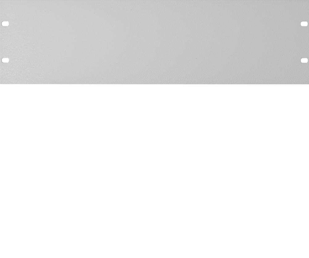 Blindplatte 19", 3 HE Farbe: hellgrau