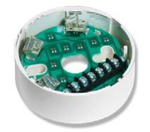 Sockel mit integrierter Melderheizung Ringbus, Farbe: reinweiß