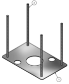 Ankerplatte für Edelstahl-Säule K1-K5 für 785592