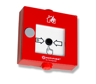 Druckknopfmelder rot EN54-11 In Aluminium-Druckguss 