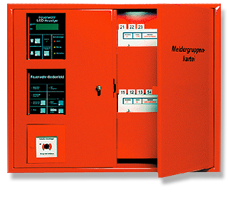 Feuerwehrinformations- und Bediensystem , redundant, Kartenformat: A3