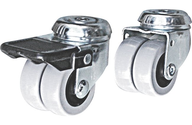 Rollen f. Standschrank 584910, 4 Stück (2 St. m. Feststeller)