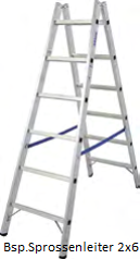 FW-Einsatzleiter Sprossen-Doppelleiter, 2x8 Sprossen