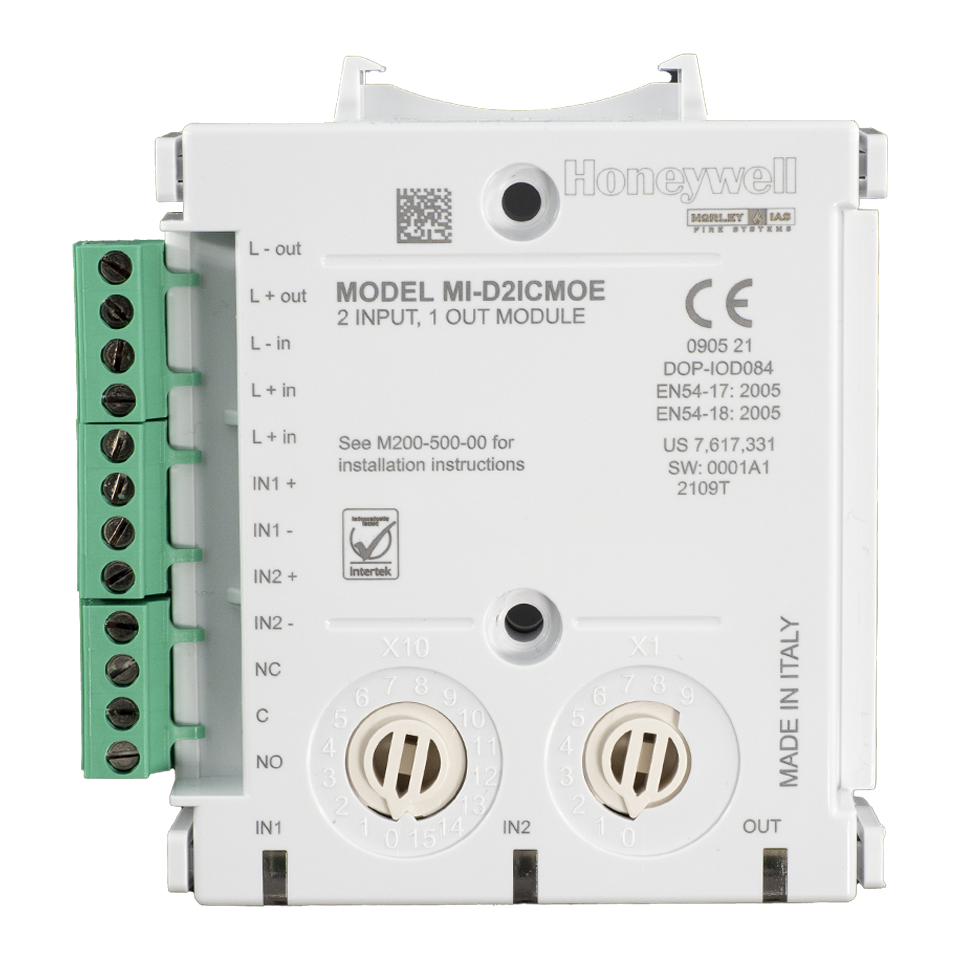 Überwachungsmodul, 2x Eingänge, 1x Ausgang, integr. Isolator f. Ringbus