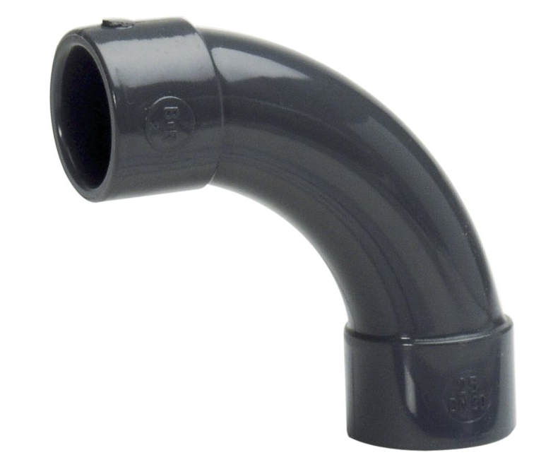 Bogen 90 Grad für 25mm Rohr, grau 10 St. (10 St.)