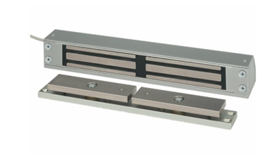 Kompakt-Flächenhaftmagnet Modell 827HA MIT HALLSENSOR UND GEGENPLATTE RAL 9002