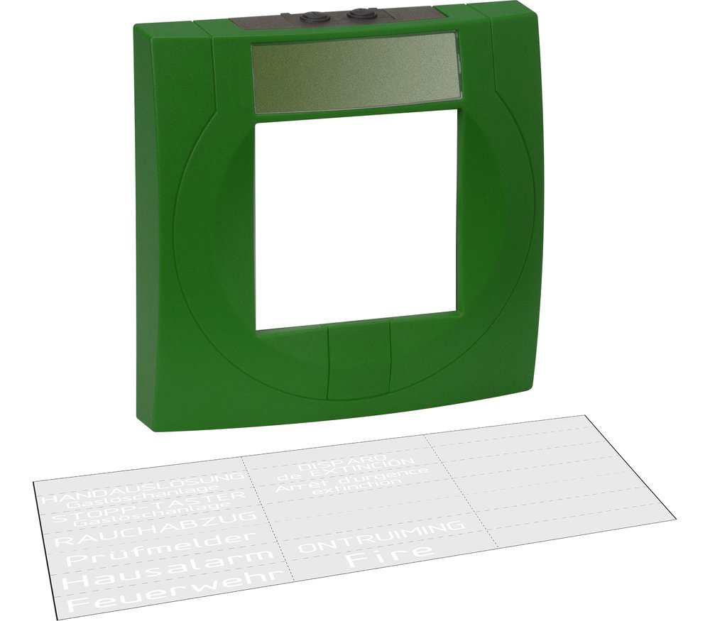 Handmelder Gehäuse, grün mit Glas, grün, ähnlich RAL 6002