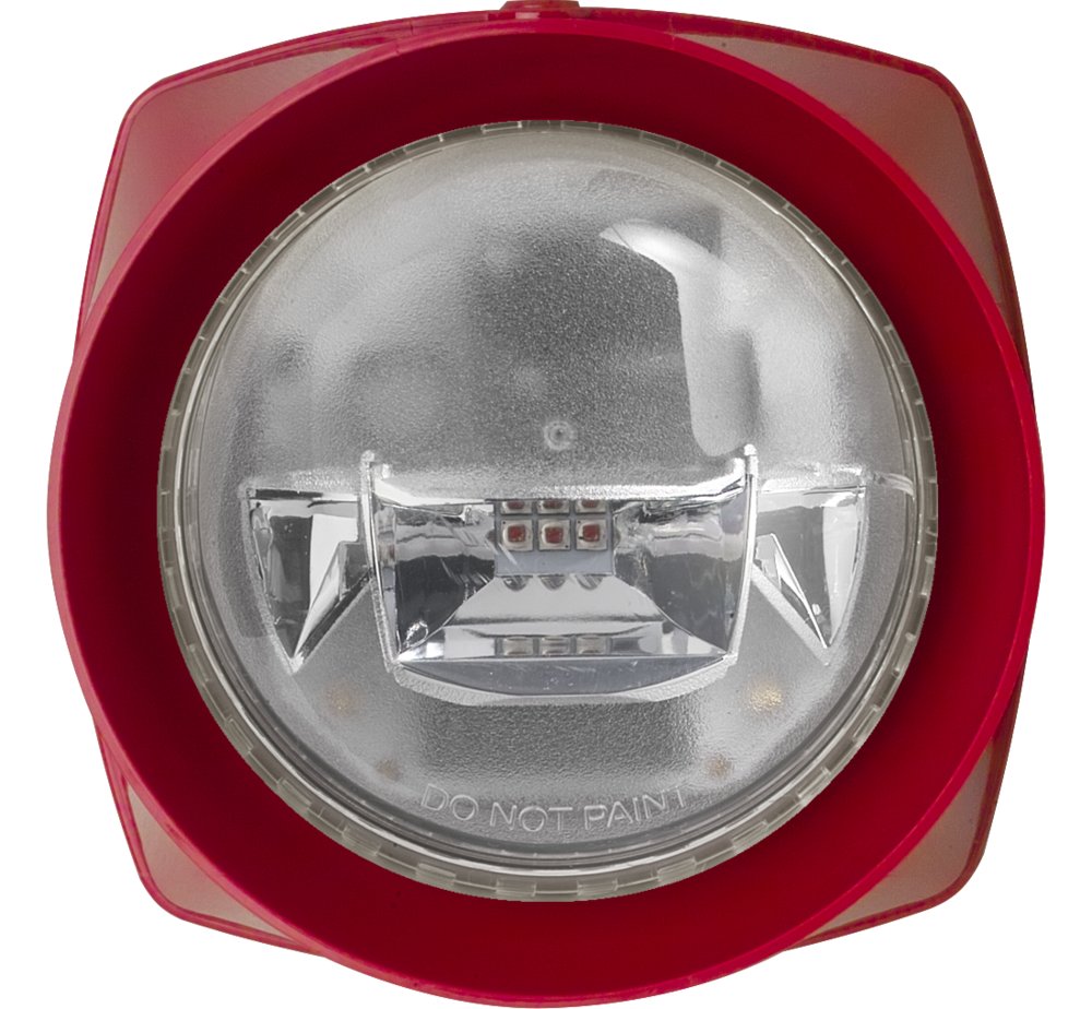 IQ8Alarm Plus Kombi Sprachsignalgeb. EN54-3/-23, Gehäuse/Blitz: rot/rot