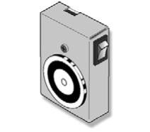 Türhaftmagnet (aP), 700 N mit Verpolschutz, Anschluss seitlich