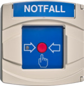 Handfeuermelder mit Isolator, Farbe weiß für den NOTIFIER Ringbus