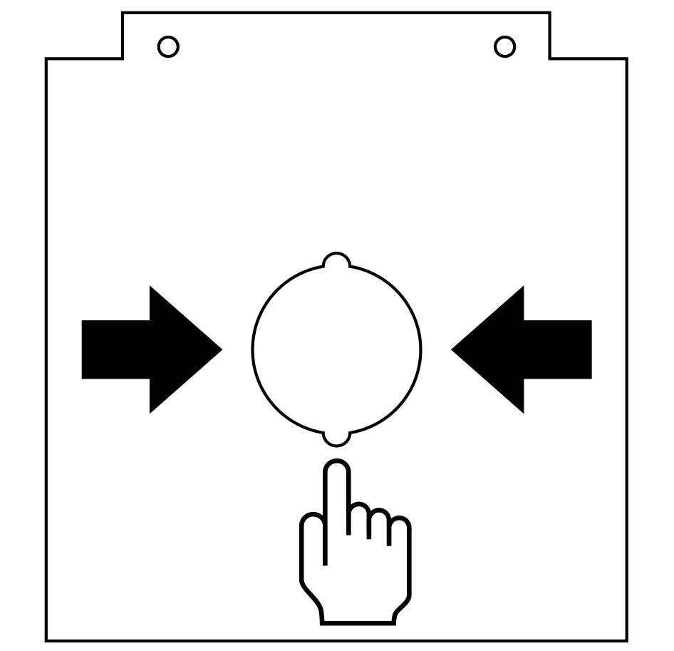 Bedienfeldfolie für großen Handmelder 80490x, neutral, EN 54, VPE=10 Stück