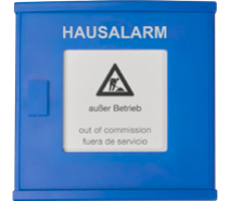 Handfeuermelder blau für das AGILE Funksystem