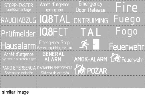 Universelle Beschriftungsfolie für kleine Handmelder, weiß, VPE=10 Stück
